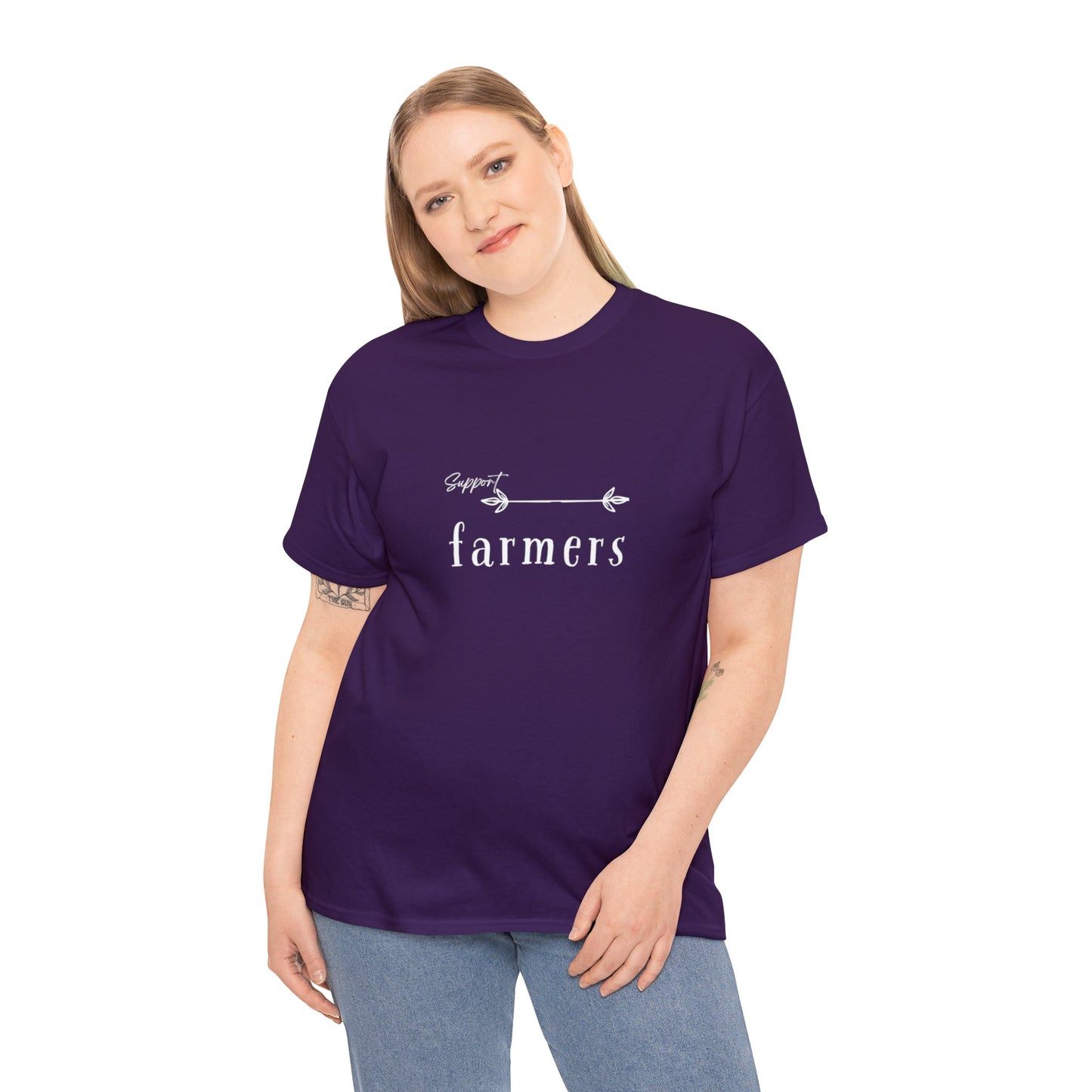 Support Farmers - Unisex Heavy Cotton Tee