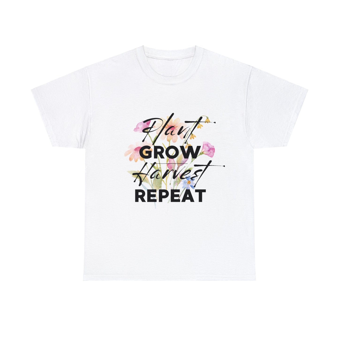 Plant. Grow. Harvest. Repeat. - Unisex Heavy Cotton Tee