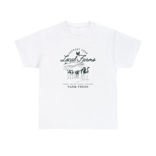 Support Your Local Farms - Unisex Heavy Cotton Tee