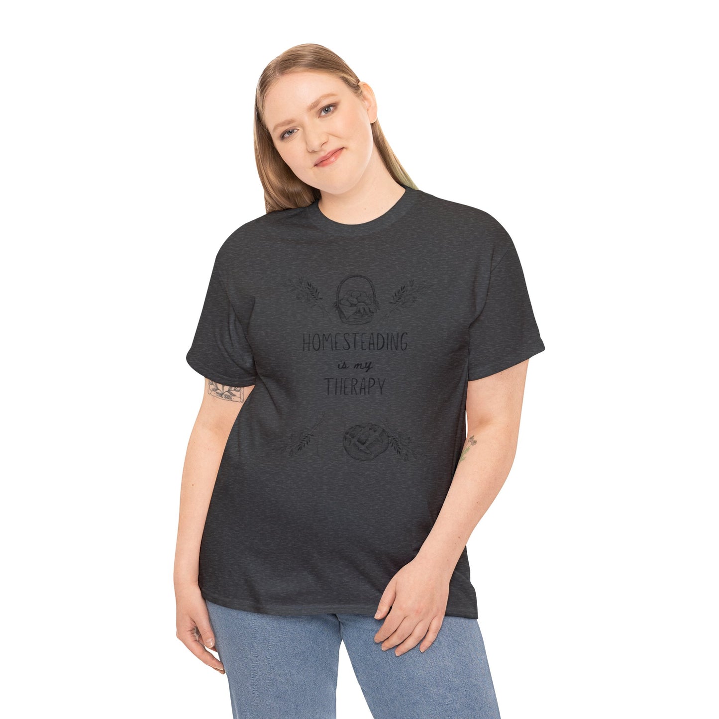 Homesteading Is My Therapy - Unisex Heavy Cotton Tee