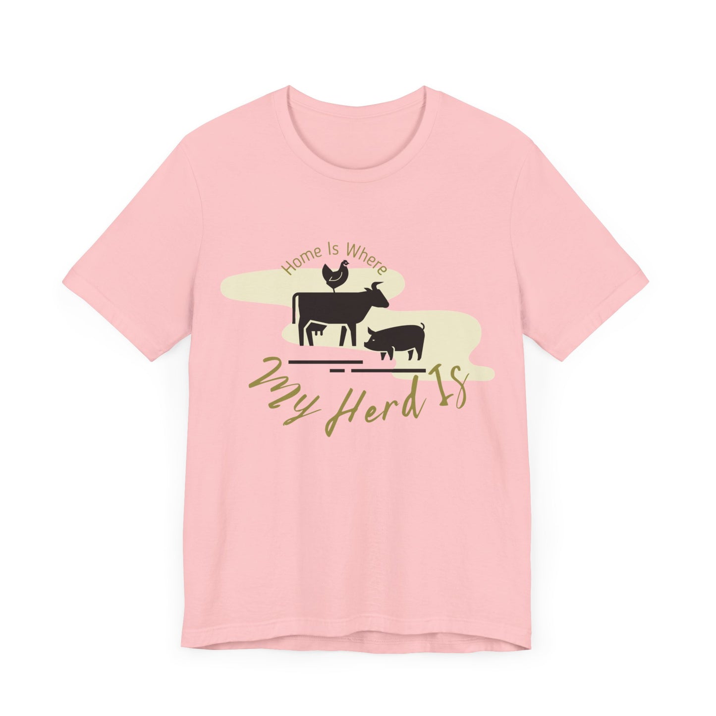 Home Is Where My Herd Is - Unisex Jersey Short Sleeve Tee