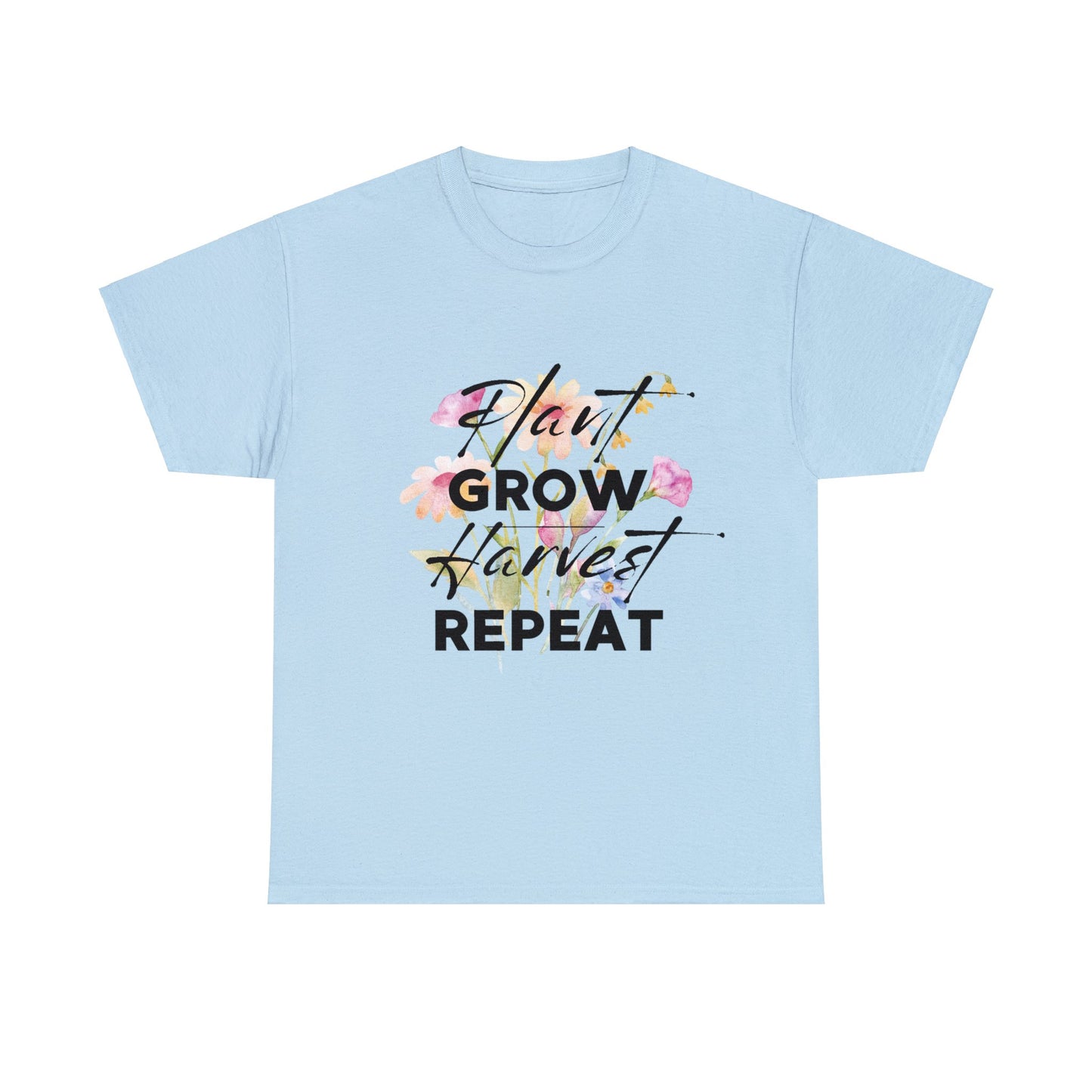 Plant. Grow. Harvest. Repeat. - Unisex Heavy Cotton Tee