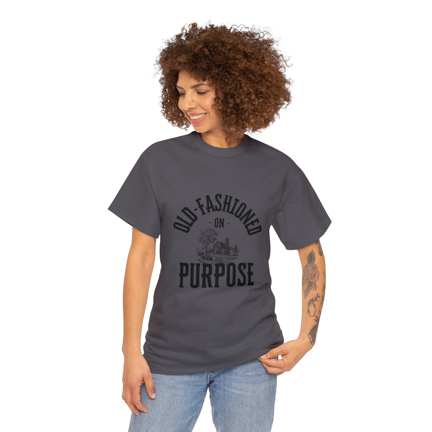 Old-Fashioned On Purpose - Unisex Heavy Cotton Tee