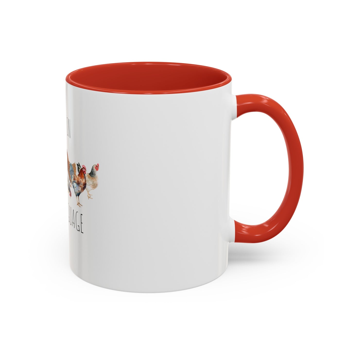 Fluent In Fowl Language - Accent Coffee Mug, 11oz