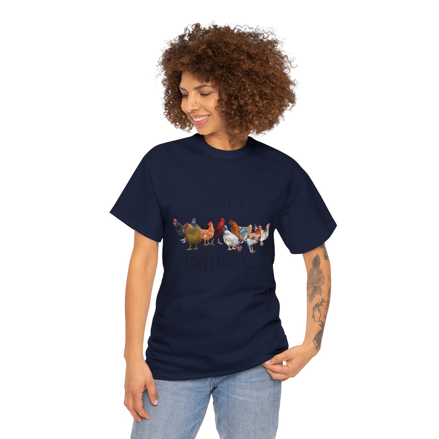 Fluent In Fowl Language - Unisex Heavy Cotton Tee