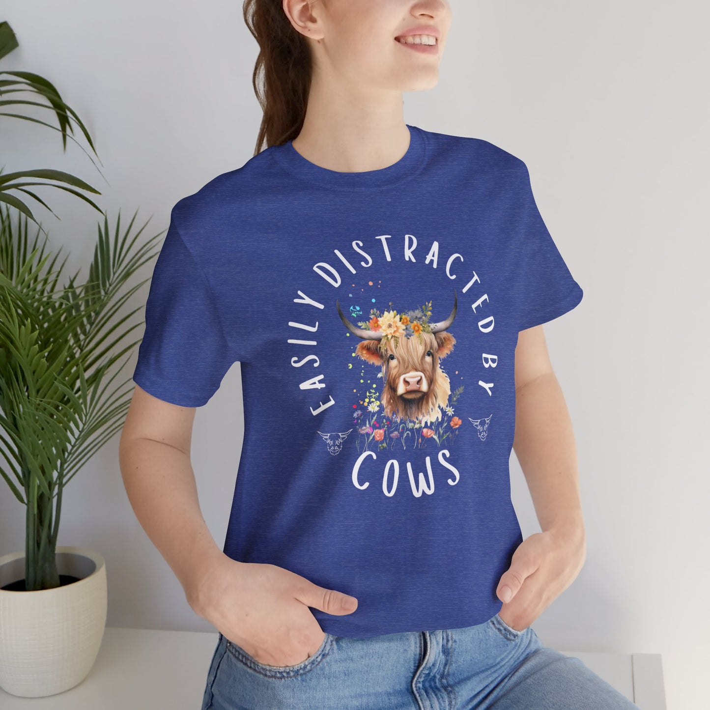 Easily Distracted By Cows - Unisex Jersey Short Sleeve Tee