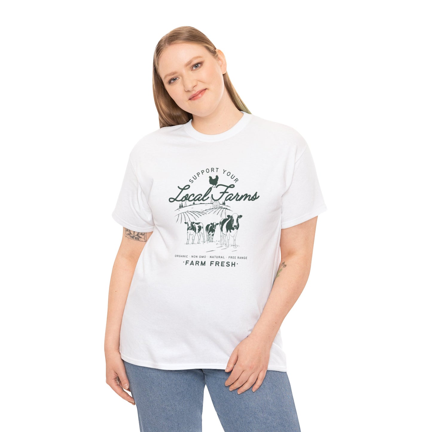 Support Your Local Farms - Unisex Heavy Cotton Tee