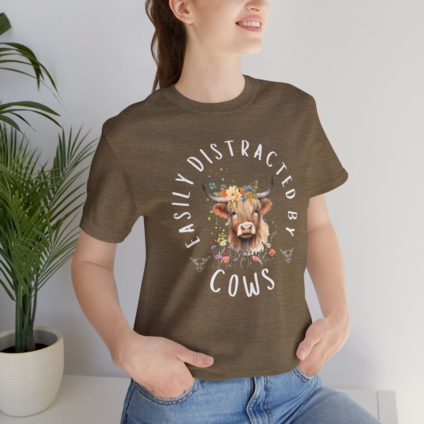 Easily Distracted By Cows - Unisex Jersey Short Sleeve Tee