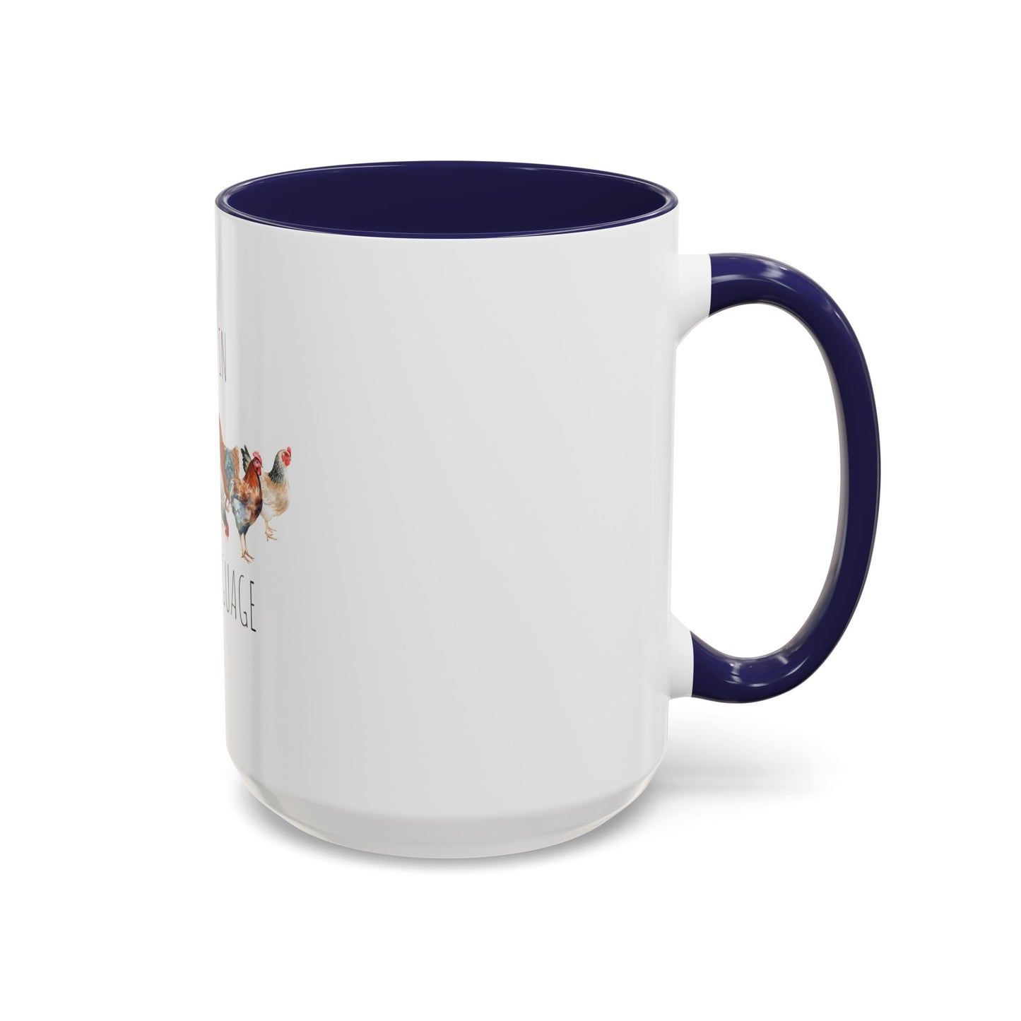 Fluent In Fowl Language - Accent Coffee Mug, 11oz