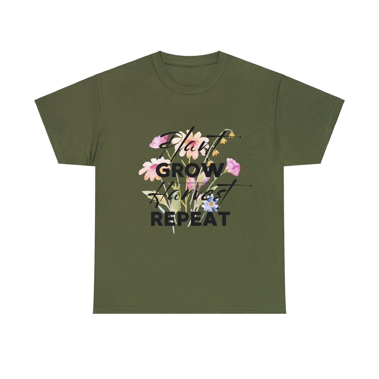 Plant. Grow. Harvest. Repeat. - Unisex Heavy Cotton Tee