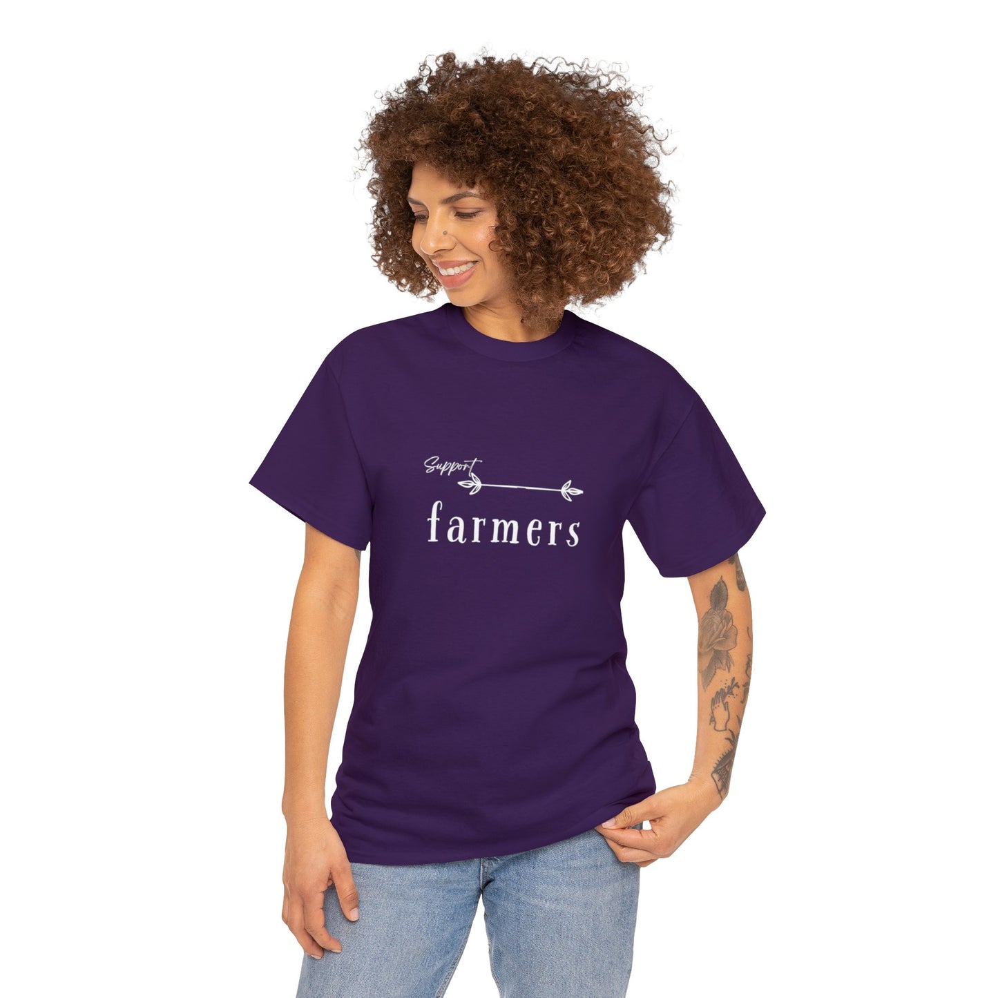 Support Farmers - Unisex Heavy Cotton Tee