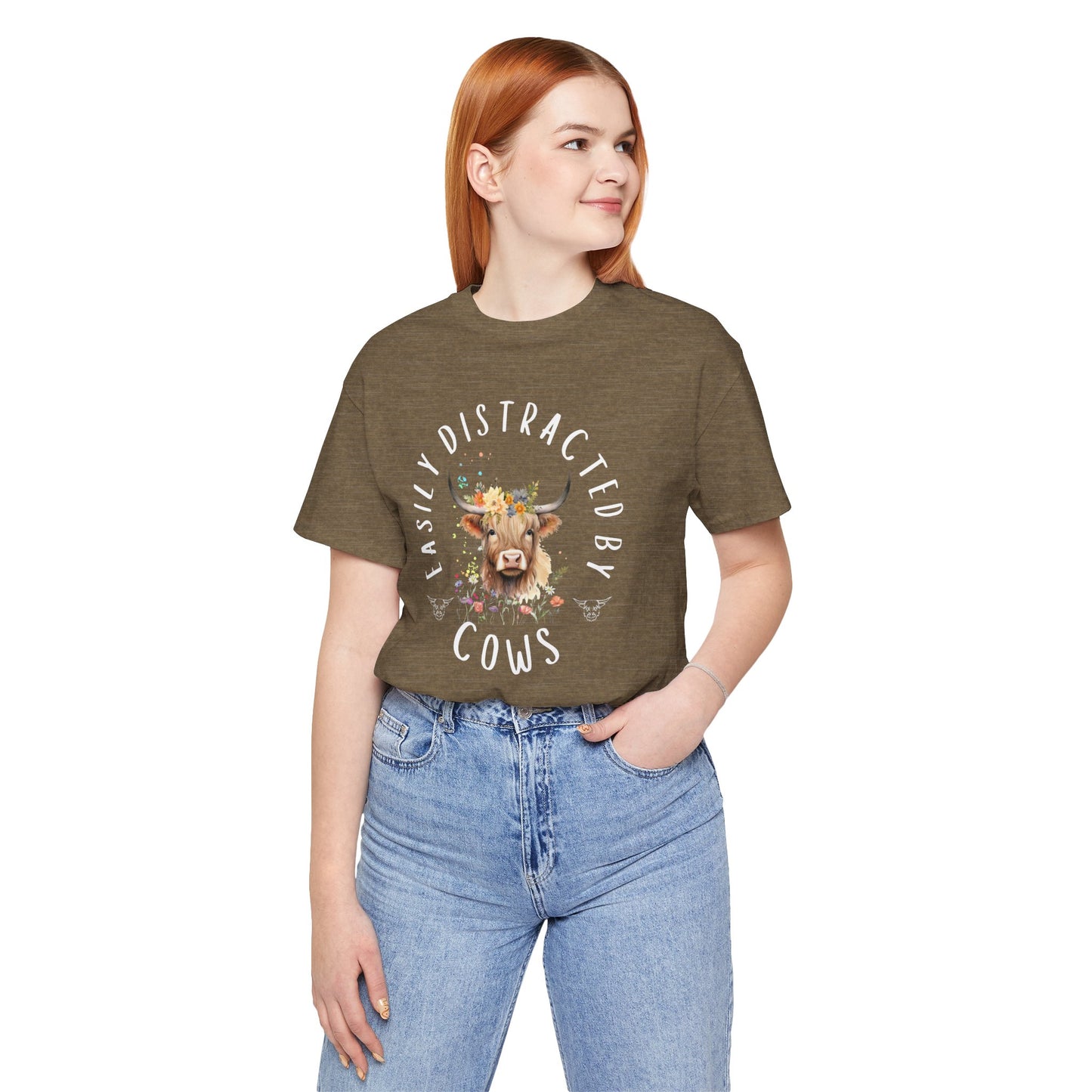 Easily Distracted By Cows - Unisex Jersey Short Sleeve Tee