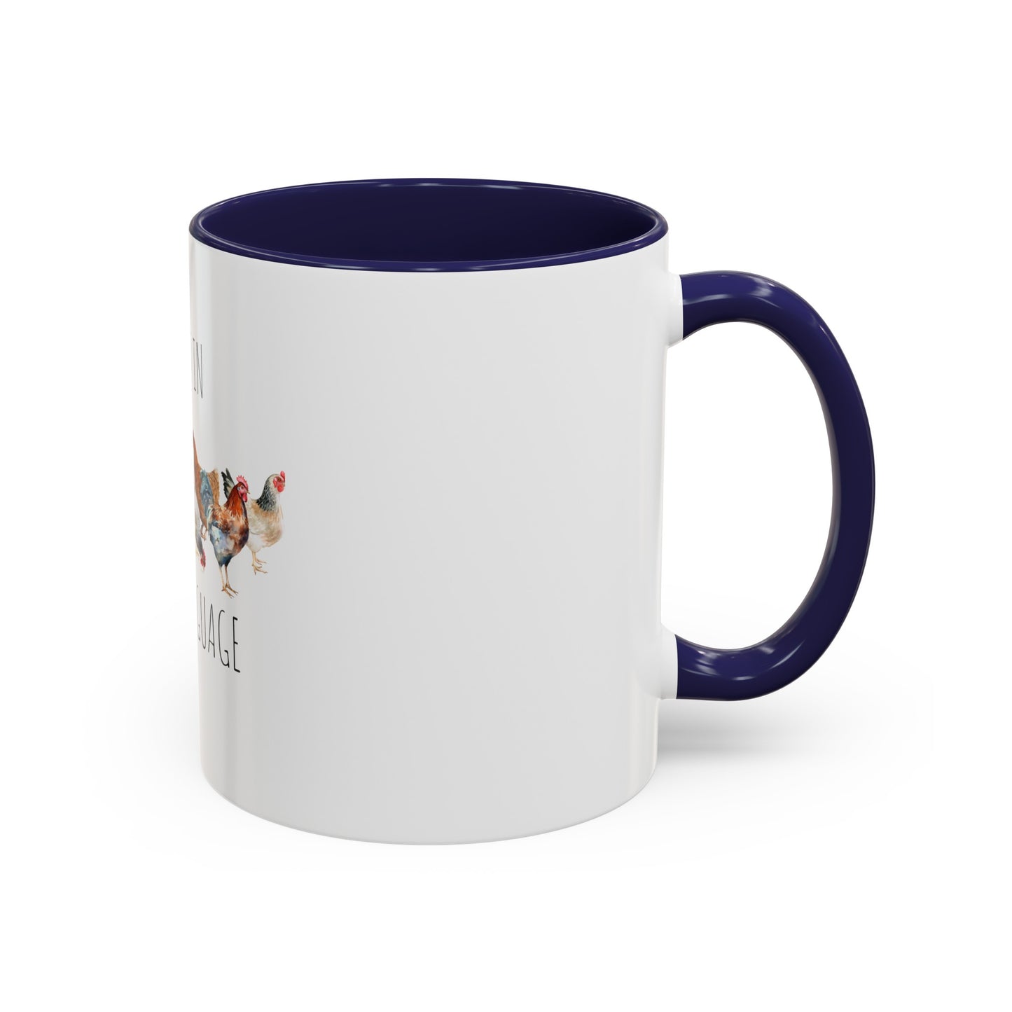 Fluent In Fowl Language - Accent Coffee Mug, 11oz