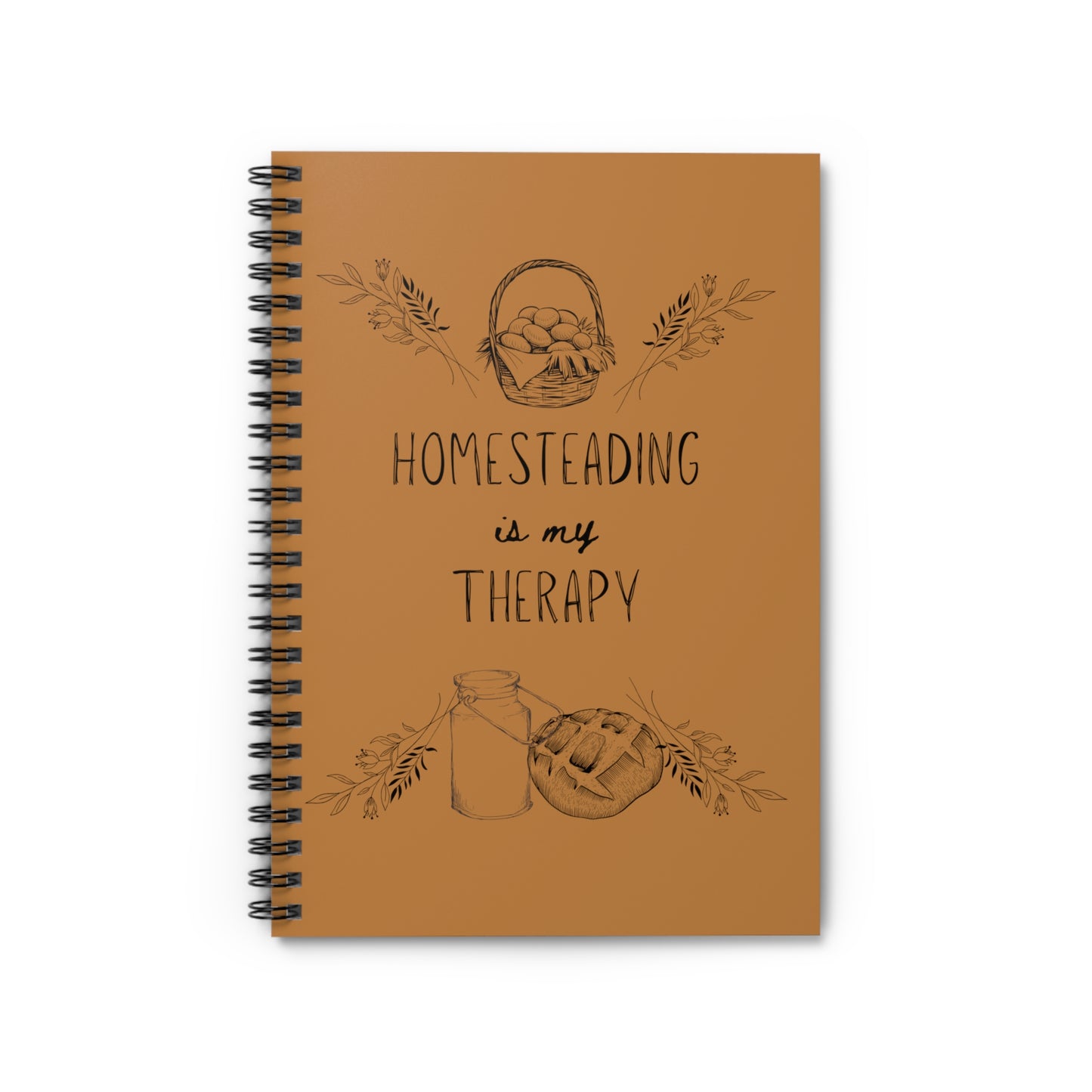 Homesteading Is My Therapy - Spiral Notebook - Ruled Line