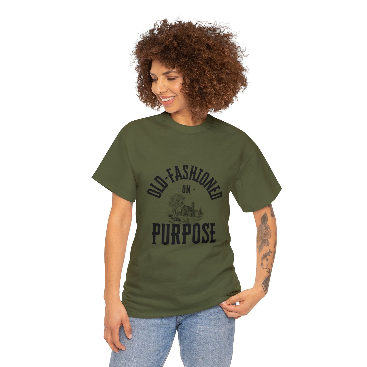 Old-Fashioned On Purpose - Unisex Heavy Cotton Tee