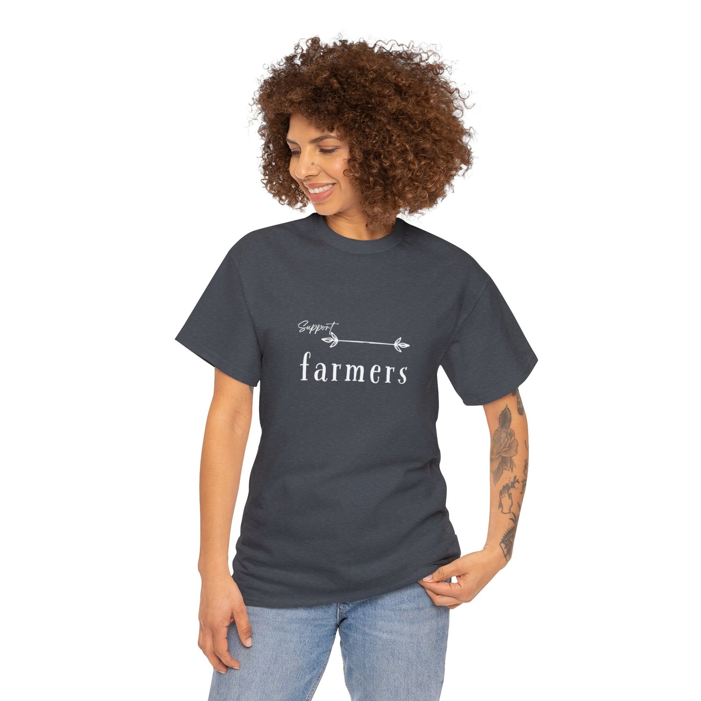 Support Farmers - Unisex Heavy Cotton Tee